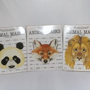 3 Vintage Animal Masks